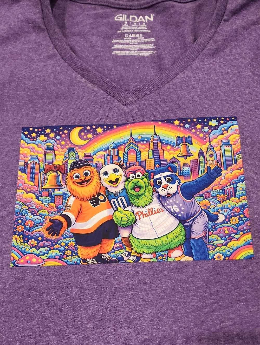Handmade Philadelphia Mascots Lisa Frank Style Gritty Phanatic Swoop Franklin